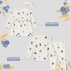 Боди с дл. Рукавом Крошка Я Blueberry  р. 62-68, молочный 9834312 - фото 12745607
