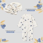 Боди с дл. Рукавом Крошка Я Blueberry  р. 62-68, молочный 9834312 - фото 12745608