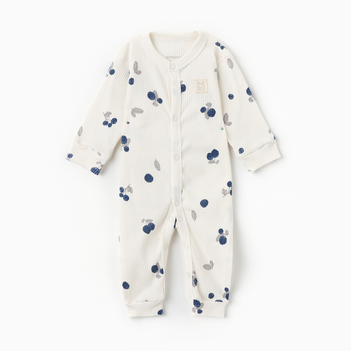 Комбинезон для девочки «Крошка Я» Blueberry, рост 86-92, молочный