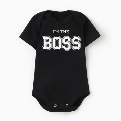 Боди Крошка Я Little Boss, рост 74-80 см, чёрное