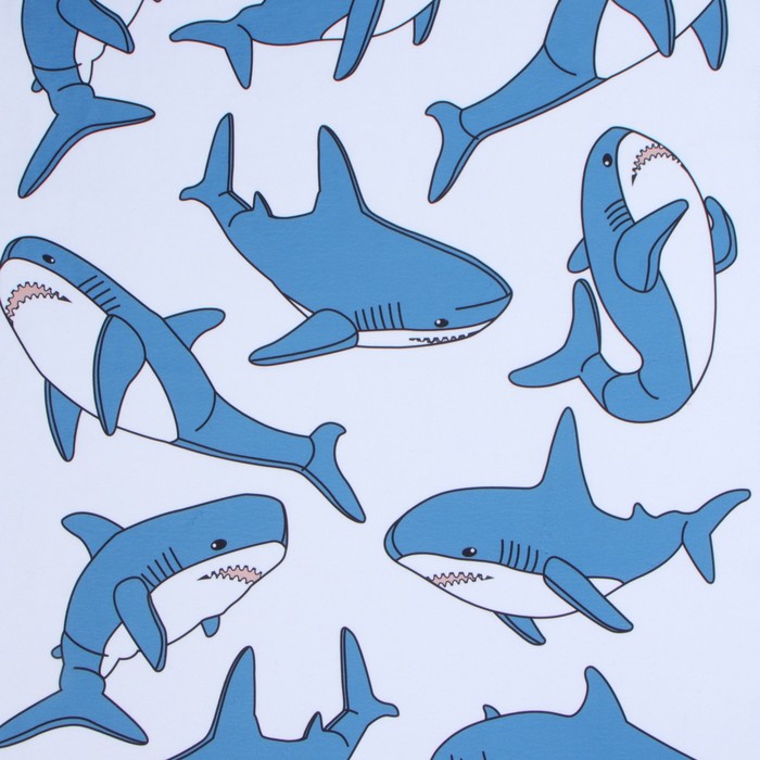 Плед "Этель" Funny shark, 75х100 см, 100% полиэстер, флис 190г/м2