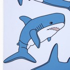 Плед "Этель" Funny shark, 75х100 см, 100% полиэстер, флис 190г/м2 - Фото 3