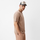Футболка мужская из органического хлопка MINAKU REGULAR FIT: бежевая, р-р 50 - Фото 3