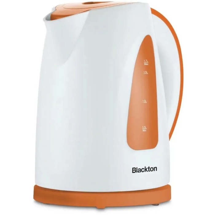Чайник электрический Blackton Bt KT1706P, пластик, 1.7 л, 2200 Вт, бело-оранжевый