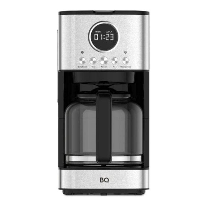 

Кофеварка BQ CM1007, капельная, 900 Вт, 1.5 л, серебристо-чёрная