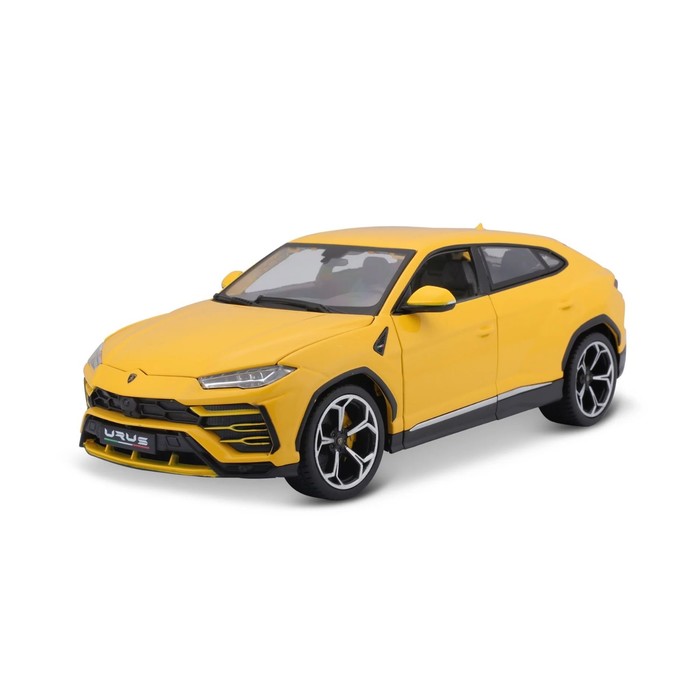 Машинка Bburago Lamborghini Urus, Die-Cast, 1:18, цвет жёлтый, открывающиеся двери