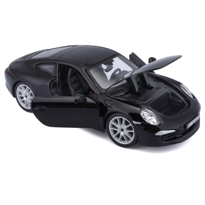 Машинка Bburago Porsche 911 Carrera S, Die-Cast, 1:24, открывающиеся двери, цвет чёрный - фото 1911059542
