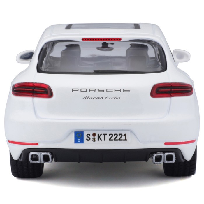 Машинка Bburago Porsche Macan, Die-Cast, 1:24, открывающиеся двери, цвет белый - фото 1911059580