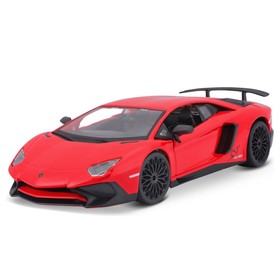 Машинка Bburago Lamborghini Aventador Lp 750-4 Sv, Die-Cast, 1:24, цвет красный