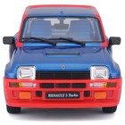 Машинка Bburago Renault 5 Turbo, Die-Cast, 1:24, открывающиеся двери, цвет красно-синий - Фото 10