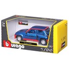 Машинка Bburago Renault 5 Turbo, Die-Cast, 1:24, открывающиеся двери, цвет красно-синий - Фото 13