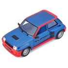 Машинка Bburago Renault 5 Turbo, Die-Cast, 1:24, открывающиеся двери, цвет красно-синий - Фото 6