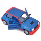 Машинка Bburago Renault 5 Turbo, Die-Cast, 1:24, открывающиеся двери, цвет красно-синий - Фото 7