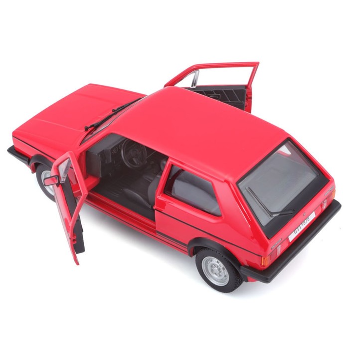 Машинка Bburago Volkswagen Golf Mk1 Gti 1979, Die-Cast, 1:24, цвет красный - фото 1911059668