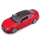 Машинка Bburago Audi Rs 5 Coupe, Die-Cast, 1:24, открывающиеся двери, цвет красный - Фото 6