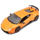Машинка Bburago Lamborghini Huracan Performante, Die-Cast, 1:24, цвет оранжевый - Фото 4