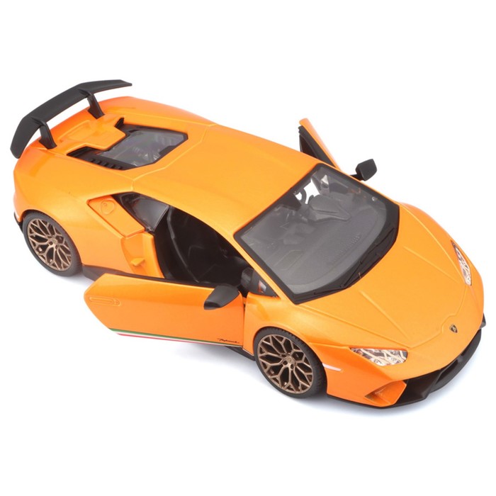 Машинка Bburago Lamborghini Huracan Performante, Die-Cast, 1:24, цвет оранжевый - фото 1911059694