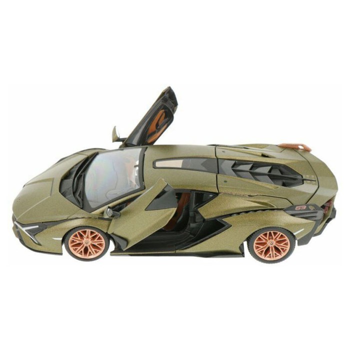 Машинка Bburago Lamborghini Sian Fkp 37, Die-Cast, 1:24, открывающиеся двери, цвет зелёный - фото 1911059706
