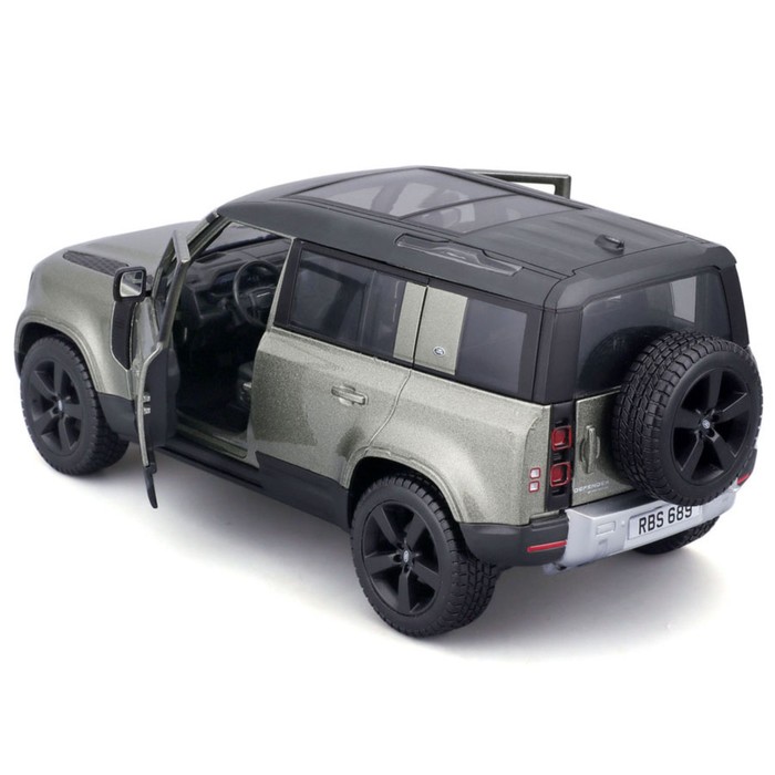 Машинка Bburago Land Rover Defender 110 2022, Die-Cast, 1:24, цвет зелёный - фото 1911059738