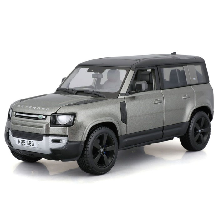 Машинка Bburago Land Rover Defender 110 2022, Die-Cast, 1:24, цвет серый
