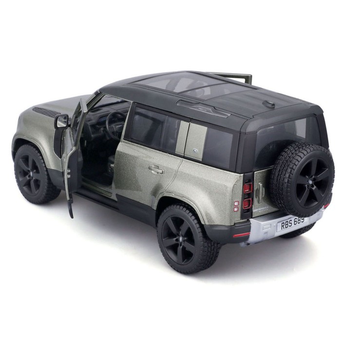 Машинка Bburago Land Rover Defender 110 2022, Die-Cast, 1:24, цвет серый - фото 1911059752