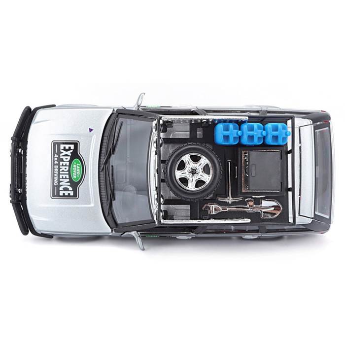 Машинка Bburago Land Rover, Die-Cast, 1:26, открывающиеся двери, цвет серебристый - фото 1911059803
