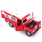 Машинка Bburago Land Rover Series Ii, Die-Cast, 1:25, открывающиеся двери, цвет красный - Фото 5