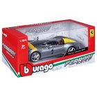Машинка гоночная Bburago Ferrari Monza Sp1, Die-Cast, 1:24, цвет серебристый, с принтом - Фото 13
