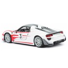 Машинка гоночная Bburago Porsche 918 Weissach, Die-Cast, 1:24, цвет белый - Фото 6