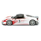 Машинка гоночная Bburago Porsche 918 Weissach, Die-Cast, 1:24, цвет белый - Фото 8