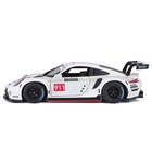 Машинка гоночная Bburago Porsche 911 Rsr, Die-Cast, 1:24, цвет белый, открывающиеся двери - Фото 9
