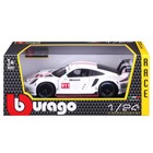 Машинка гоночная Bburago Porsche 911 Rsr, Die-Cast, 1:24, цвет белый, открывающиеся двери - Фото 11