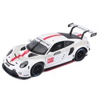 Машинка гоночная Bburago Porsche 911 Rsr, Die-Cast, 1:24, цвет белый, открывающиеся двери - Фото 6
