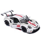 Машинка гоночная Bburago Porsche 911 Rsr, Die-Cast, 1:24, цвет белый, открывающиеся двери - Фото 7