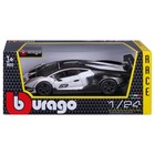 Машинка гоночная Bburago Lamborghini Essenza Scv12, Die-Cast, 1:24, цвет чёрно-белый - Фото 11