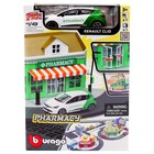 Набор игровой Bburago «Построй свой город! Аптека», с машинкой Street Fire, 1:43 - Фото 3