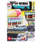 Набор игровой Bburago «Построй свой город! Магазин мороженого», с машинкой Street Fire, 1:43 - Фото 3