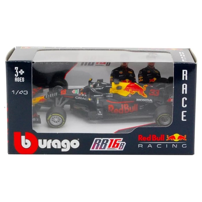 Машинка гоночная Bburago Oracle Red Bull Racing Rb18 2022 SP, Die-Cast, 1:43 - фото 1927098968