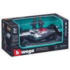 Машинка гоночная Bburago Mercedes-Amg F1 W13 LH, Die-Cast, 1:43 - Фото 6