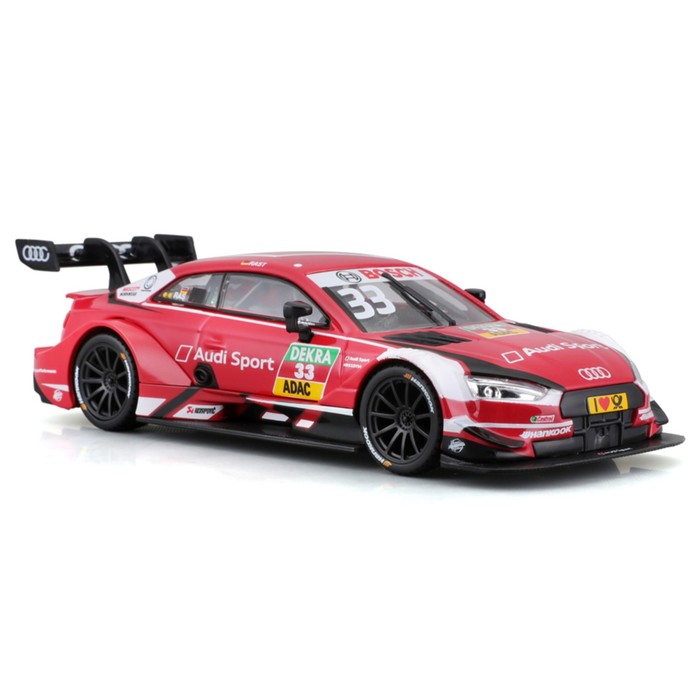 Машинка гоночная Bburago Audi Sport Rs 5 Dtm 2018, Die-Cast, 1:32, цвет красный - фото 1927099015