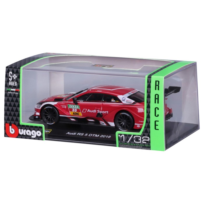 Машинка гоночная Bburago Audi Sport Rs 5 Dtm 2018, Die-Cast, 1:32, цвет красный - фото 1927099024