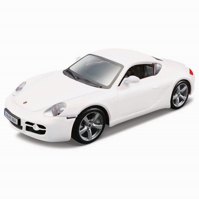 Машинка Bburago Porsche Cayman S, Die-Cast, 1:32, цвет белый - Фото 1
