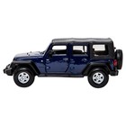 Машинка Bburago Jeep Wrangler Unlimited Rubicon, Die-Cast, 1:32, цвет синий - Фото 6