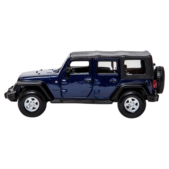 Машинка Bburago Jeep Wrangler Unlimited Rubicon, Die-Cast, 1:32, цвет синий - фото 1911060220