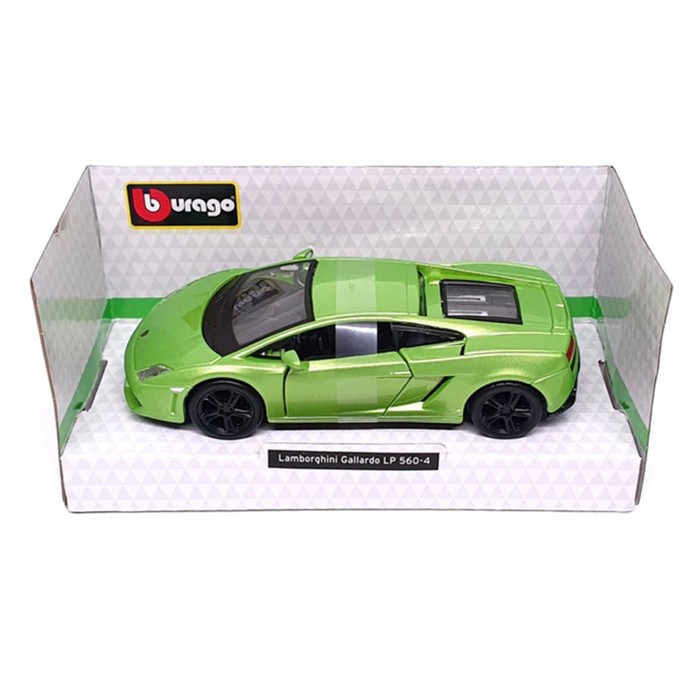 Машинка Bburago Lamborghini Gallardo Lp560-4, Die-Cast, 1:32, цвет зелёный - фото 1911060233