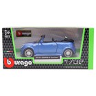 Машинка Bburago Mini Cooper S Cabriolet, Die-Cast, 1:32, цвет синий с принтом - Фото 4