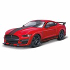 Машинка Bburago Mustang Shelby Gt500 2020, Die-Cast, 1:32, цвет красный - Фото 1