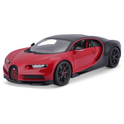 Машинка Bburago Bugatti Chiron Sport, Die-Cast, 1:32, цвет чёрно-красный