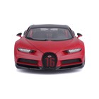 Машинка Bburago Bugatti Chiron Sport, Die-Cast, 1:32, цвет чёрно-красный - Фото 10