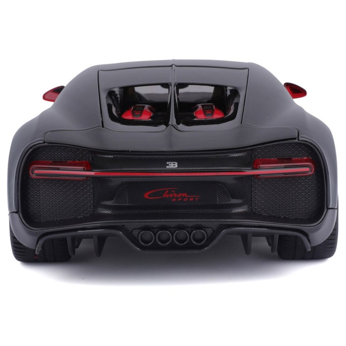 Машинка Bburago Bugatti Chiron Sport, Die-Cast, 1:32, цвет чёрно-красный - фото 1911060329